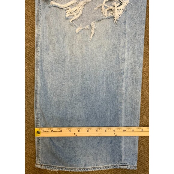 American Eagle Jeans Womens 16 High Rise Skater Wide Leg Y2K Distressed Denim - Picture 6 of 9